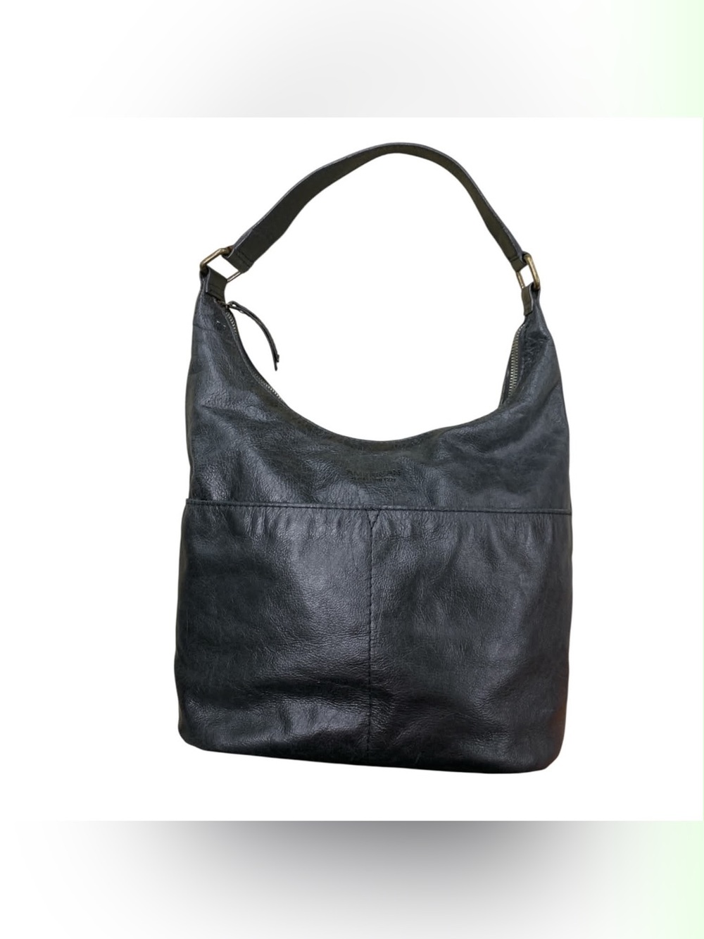 American Leather Company Everyday Black Leather Shoulder Bag - Soft Hobo Tote